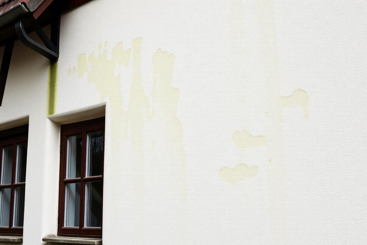 Algen an der Hauswand entfernen