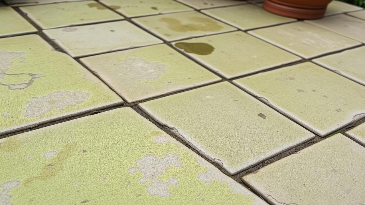 Grünbelag auf der Terrasse entfernen