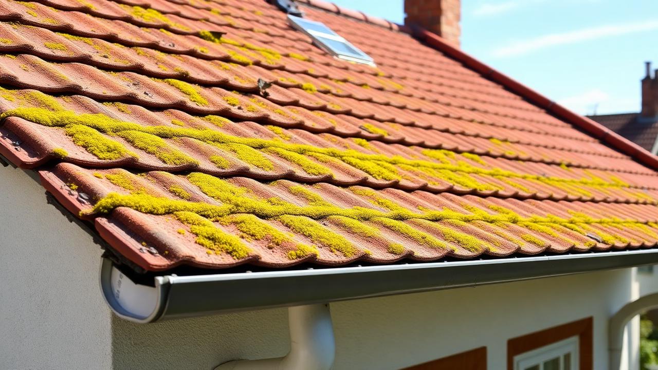 Moos auf dem Dach entfernen