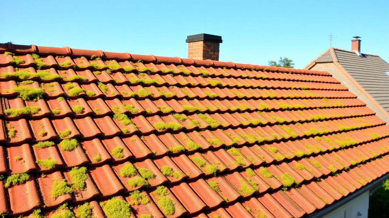 Moos auf dem Dach entfernen