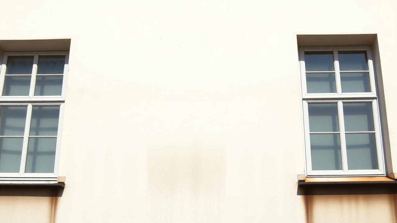 Schwarze Flecken an Fassaden reinigen