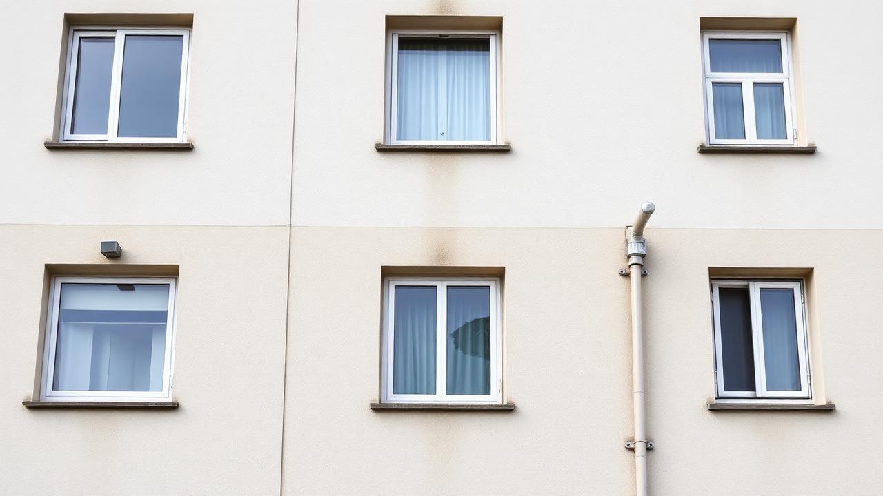 Schwarze Flecken an Fassaden reinigen